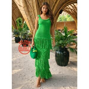LAST ONE! MANGO x SIMON MILLER Knit Fringe Maxi Dress NWT | Blogger Fave